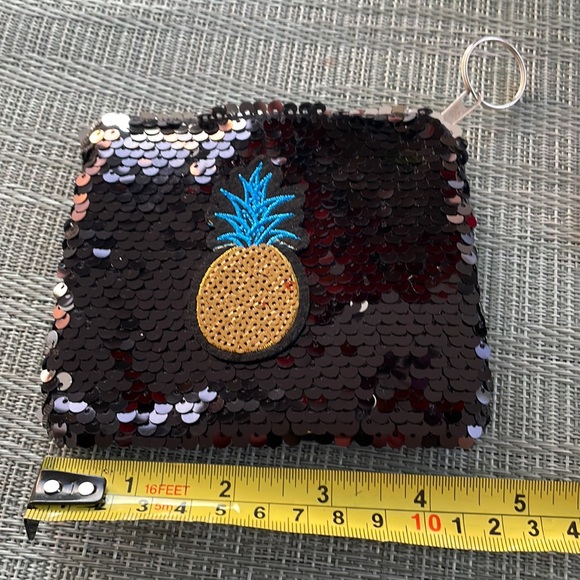 #7P Small Sequined Star Pouch Keychain - Picture 7 of 8